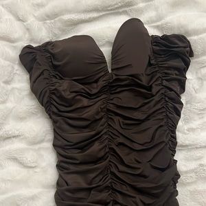 fashion nova ruched everywhere midi dress